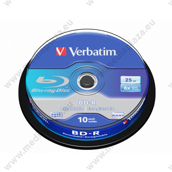 VERBATIM BD-R 25GB 6X CAKE (10)