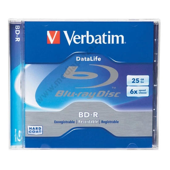 VERBATIM BD-R 25GB 6X DATALIFE NORMÁL TOKBAN