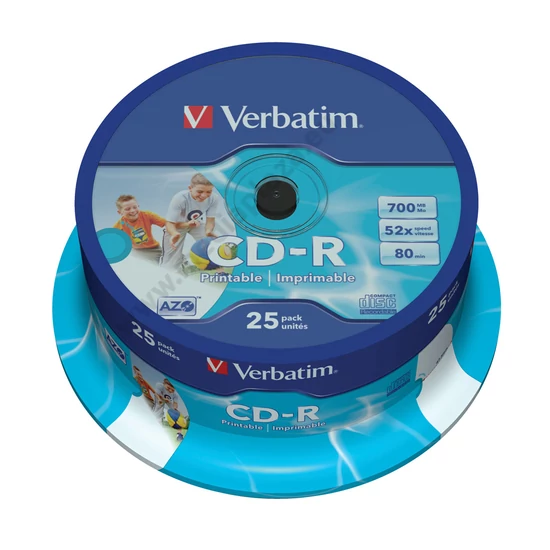 VERBATIM CD-R 52X FULL NYOMTATHATÓ ID BRANDED CAKE (25)