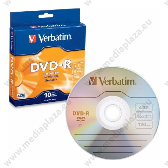 VERBATIM DVD-R 16X BOX (10)