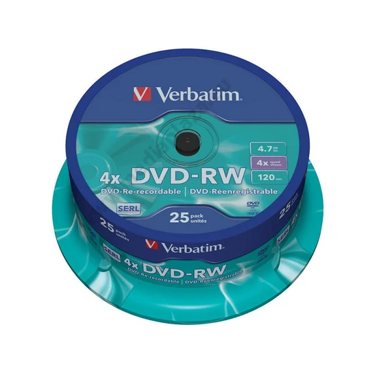 VERBATIM DVD-RW 4X CAKE (25)