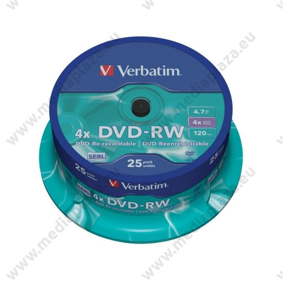 VERBATIM DVD-RW 4X CAKE (25)