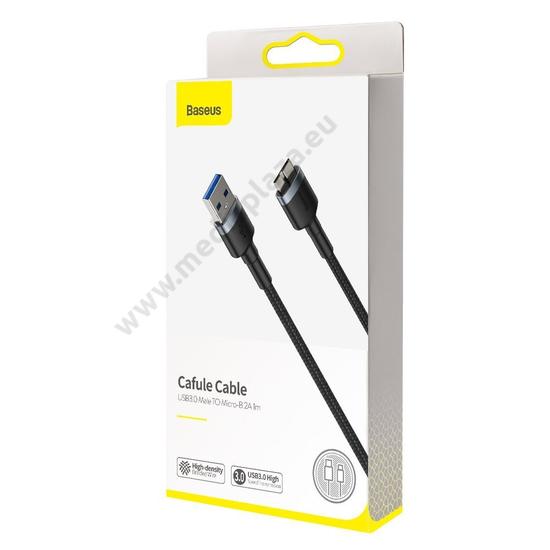 BASEUS CADKLF-D0G CAFULE FONOTT SZÖVET USB 3.0/MICRO USB-B KÁBEL 1m SZÜRKE