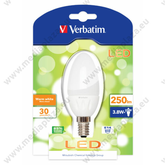VERBATIM LED E14 3,8W 250LM (25W) CANDLE /ZSLVE0828/