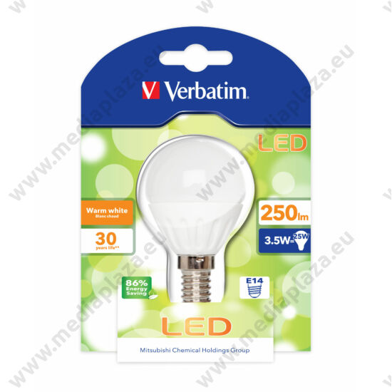 VERBATIM LED E14 3,8W 250LM (25W)  GLOBE MINI /ZSLVE0829/