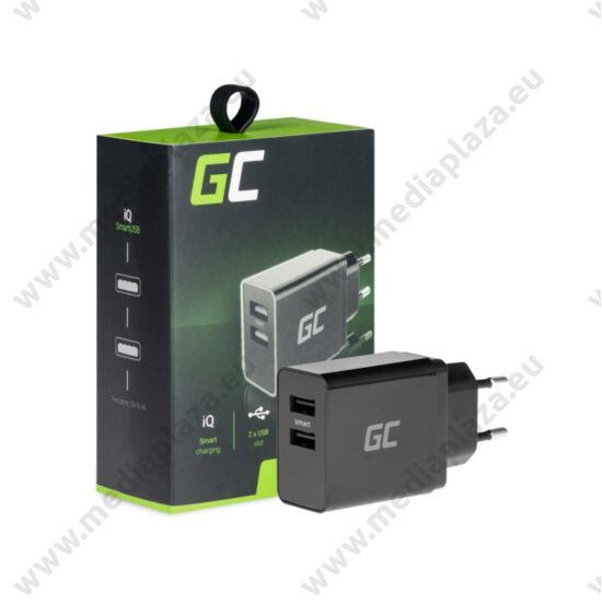 GREEN CELL CHAR02 USB TÖLTŐ 2xUSB PORT iQ SMART CHARGE 3.0