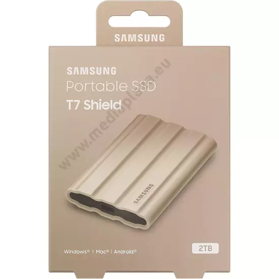 SAMSUNG T7 SHIELD USB-C 3.2 GEN 2 KÜLSŐ SSD MEGHAJTÓ 2TB BÉZS