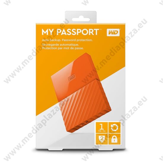 WESTERN DIGITAL MY PASSPORT USB 3.0 HDD 2,5 NARANCSSÁRGA 1TB