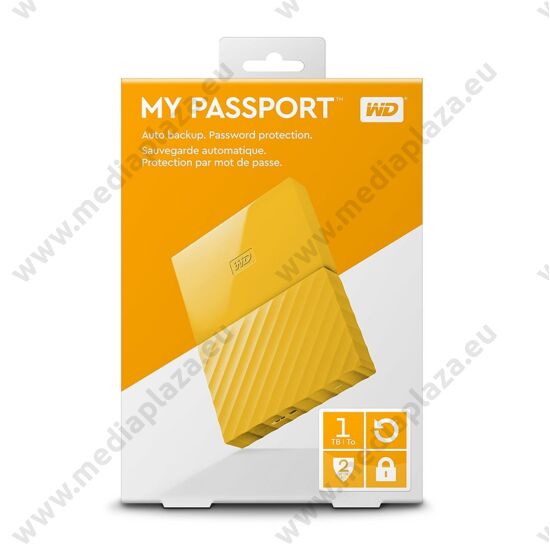 WESTERN DIGITAL MY PASSPORT USB 3.0 HDD 2,5 SÁRGA 1TB