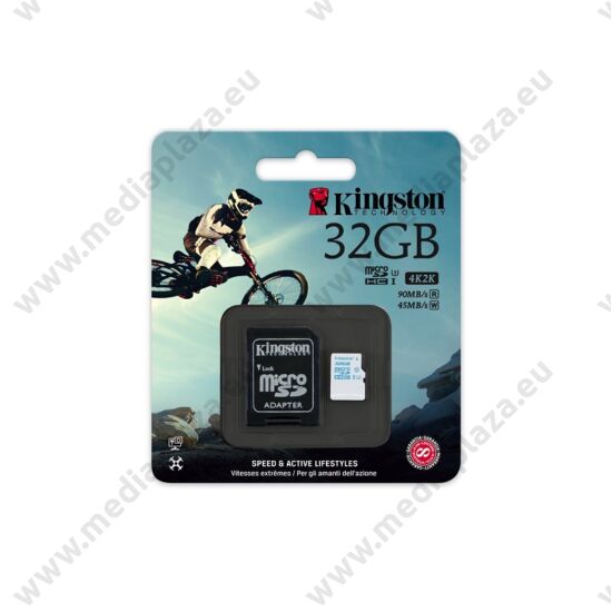 KINGSTON MICRO SDHC 32GB + ADAPTER CLASS 10 UHS-I U3 ACTION CARD