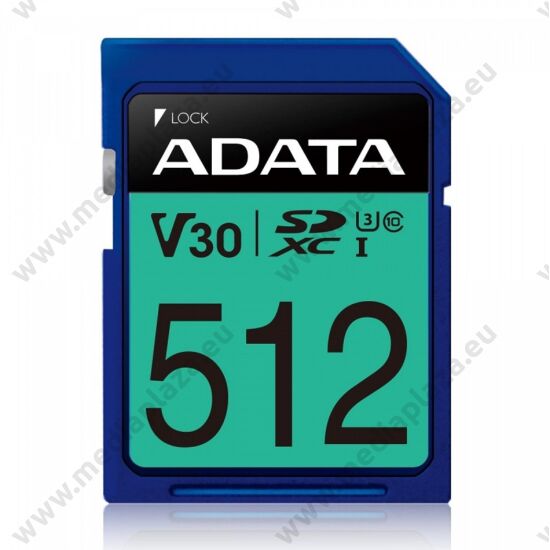 ADATA PREMIER PRO SDXC 512GB CLASS 10 UHS-I U3 V30 100/80 MB/s