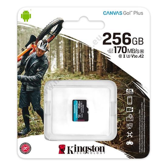 KINGSTON CANVAS GO PLUS MICRO SDXC 256GB CLASS 10 UHS-I U3 A2 V30 170/90 MB/s