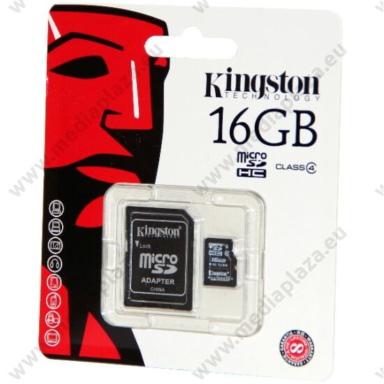 KINGSTON MICRO SDHC 16GB + ADAPTER CLASS 4