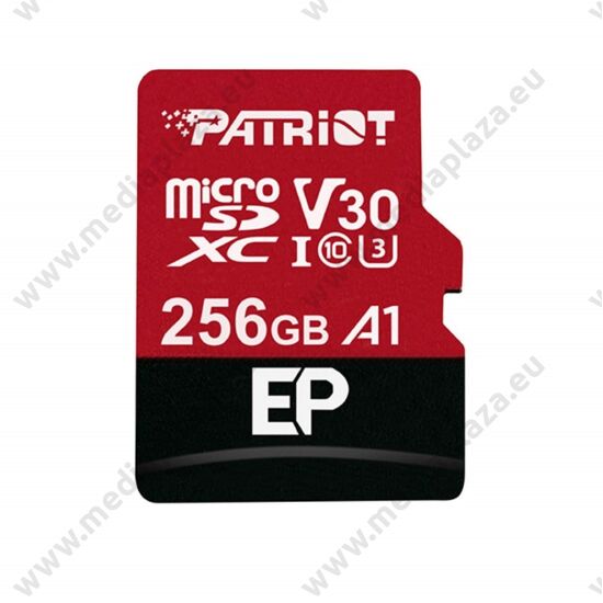 PATRIOT EP MICRO SDXC 256GB + ADAPTER CLASS 10 UHS-I U3 A1 V30 100/80 MB/s