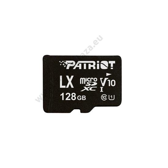 PATRIOT LX SERIES MICRO SDXC 128GB CLASS 10 UHS-I U1 (90 MB/s OLVASÁSI SEBESSÉG)