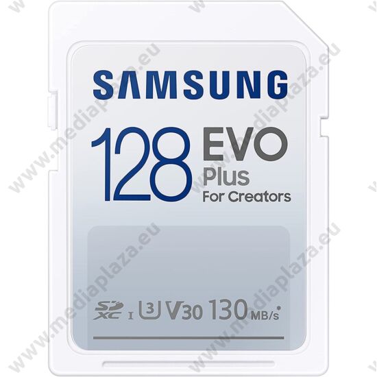 SAMSUNG EVO PLUS (2021) SDXC 128GB CLASS 10 UHS-I U3 V30 130 MB/s ADATÁTVITELI SEBESSÉG
