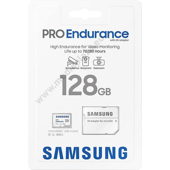 SAMSUNG PRO ENDURANCE MICRO SDXC 128GB + ADAPTER CLASS 10 UHS-I U3 V30 100/40 MB/s