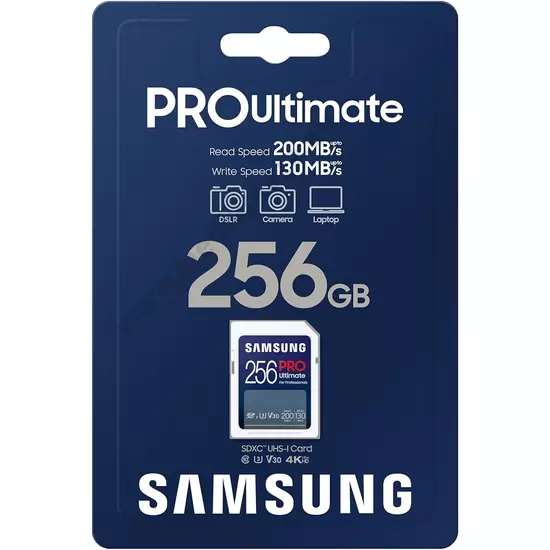 SAMSUNG PRO ULTIMATE (2023) SDXC 256GB CLASS 10 UHS-I U3 V30 200/130 MB/s