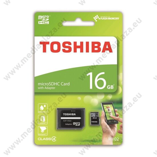 TOSHIBA MICRO SDHC 16GB + ADAPTER CLASS 4