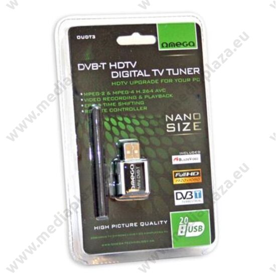 OMEGA OUDT3 USB DVB-T TUNER T300 NANO MPEG-4 H.264 AVC HD