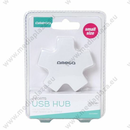 OMEGA OUH24SW STAR USB 2.0 HUB 4 PORT FEHÉR