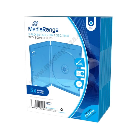 MEDIARANGE BLU RAY TOK SZIMPLA 11mm 5 DB-OS CSOMAG BOX38