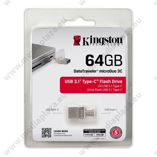 KINGSTON USB 3.1 DATATRAVELER MICRODUO 3C 64GB