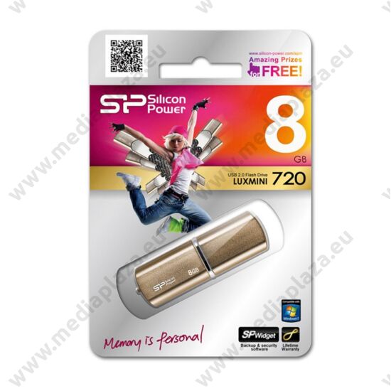 SILICON POWER LUXMINI 720 USB 2.0 PENDRIVE 8GB BRONZ