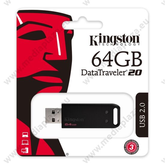 KINGSTON USB 2.0 DATATRAVELER 20 FEKETE 64GB