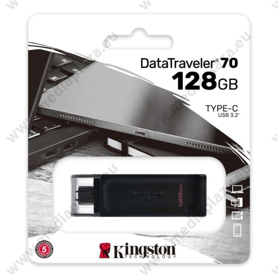 KINGSTON DATATRAVELER 70 USB-C 3.2 GEN 1 PENDRIVE 128GB