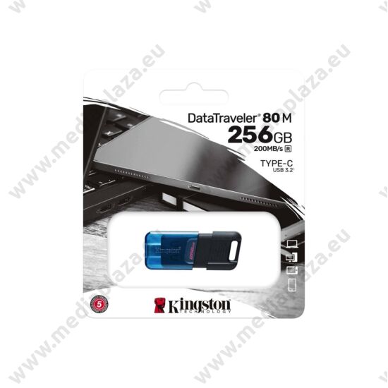 KINGSTON DATATRAVELER 80 M USB-C 3.2 GEN 1 PENDRIVE 256GB
