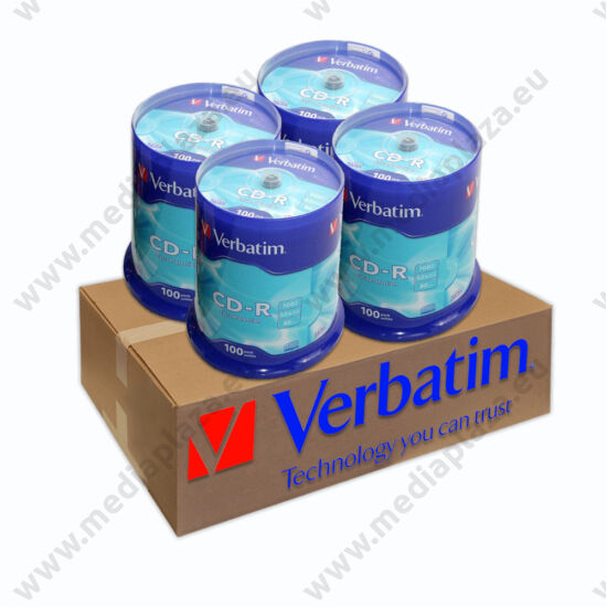 VERBATIM CD-R 52X 4 X CAKE (100) XXL CD CSOMAG