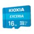 Kép 3/4 - KIOXIA EXCERIA MICRO SDHC 16GB + ADAPTER CLASS 10 UHS-I U1 (100 MB/s OLVASÁSI SEBESSÉG)