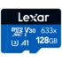 Kép 2/4 - LEXAR HIGH PERFORMANCE 633x BLUE SERIES MICRO SDXC 128GB + ADAPTER CLASS 10 UHS-I U3 A1 V30 (100/45 MB/s)