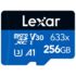 Kép 2/4 - LEXAR HIGH PERFORMANCE 633x BLUE SERIES MICRO SDXC 256GB + ADAPTER CLASS 10 UHS-I U3 A1 V30 (100/45 MB/s)