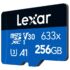 Kép 3/4 - LEXAR HIGH PERFORMANCE 633x BLUE SERIES MICRO SDXC 256GB + ADAPTER CLASS 10 UHS-I U3 A1 V30 (100/45 MB/s)