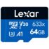 Kép 2/4 - LEXAR HIGH PERFORMANCE 633x BLUE SERIES MICRO SDXC 64GB + ADAPTER CLASS 10 UHS-I U3 A1 V30 (100/45 MB/s)
