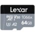Kép 2/3 - LEXAR PROFESSIONAL 1066x SILVER SERIES MICRO SDXC 64GB + ADAPTER CLASS 10 UHS-I U3 A2 V30 (160/70 MB/s)