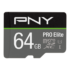 Kép 2/3 - PNY PRO ELITE MICRO SDXC 64GB + ADAPTER CLASS 10 UHS-I U3 A1 V30 100/60 MB/s