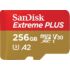 Kép 2/2 - SANDISK EXTREME PLUS MICRO SDXC 256GB + ADAPTER CLASS 10 UHS-I U3 A2 V30 170/90 MB/s