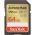 Kép 2/2 - SANDISK EXTREME PLUS SDXC 64GB CLASS 10 UHS-I U3 V30 170/80 MB/s