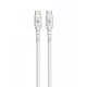 TB TOUCH USB-C/USB-C GYORSTÖLTŐ ADATKÁBEL PD 2.0/3.0 QC 2.0/3.0 3A 60W 1m FEHÉR