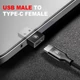 BASEUS CATJQ-A01 EXQUISITE USB (APA) - USB TYPE-C (ANYA) ÁTALAKÍTÓ ADAPTER FEKETE