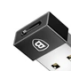 BASEUS CATJQ-A01 EXQUISITE USB (APA) - USB TYPE-C (ANYA) ÁTALAKÍTÓ ADAPTER FEKETE