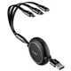 BASEUS CAMLT-JH01 GOLDEN LOOP 3-IN-1 USB TYPE-C/MICRO USB/APPLE LIGHTNING KÁBEL 1,2m FEKETE
