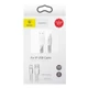 BASEUS CALZY-B02 TOUGH SERIES APPLE LIGHTNING TÖLTŐ ÉS ADATKÁBEL 2A 1m FEHÉR