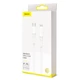 BASEUS CATLSW-02 USB-C/APPLE LIGHTNING TÖLTŐ ÉS ADATKÁBEL 2A 18W PD 1m FEHÉR