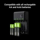 GREEN CELL GRSETGC02 VITALCHARGER AA/AAA NI-MH AKKUMULÁTOR TÖLTŐ SZETT MICRO USB/USB-C BEMENETTEL 4DB AAA MÉRETŰ 800 mAh AKKUMULÁTORRAL