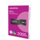 ADATA SC610 USB 3.2 GEN 2 KÜLSŐ SSD MEGHAJTÓ 2000GB FEKETE
