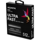 ADATA SE800 USB-C 3.2 GEN 2 KÜLSŐ SSD MEGHAJTÓ 512GB FEKETE